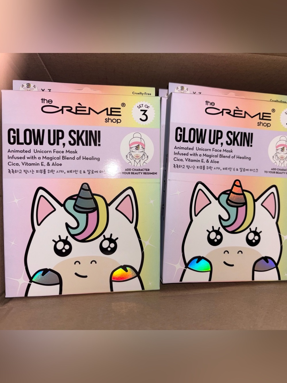 The Creme Shop Glow Up Unicorn Sheet Mask (2 Boxes)